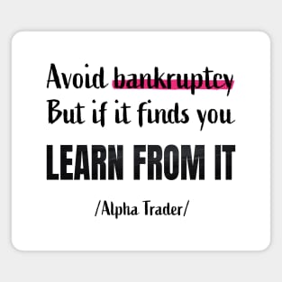 Risk Management Wisdom Quote: Smart Investor Saying Magnet